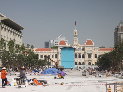 Gấp rút hoàn thành đường Nguyễn Huệ