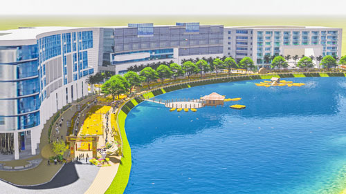 Phối cảnh Hội chợ hoa xu&acirc;n Ph&uacute; Mỹ Hưng Tết Ất M&ugrave;i 2015 chủ đề M&ugrave;a Gặt.