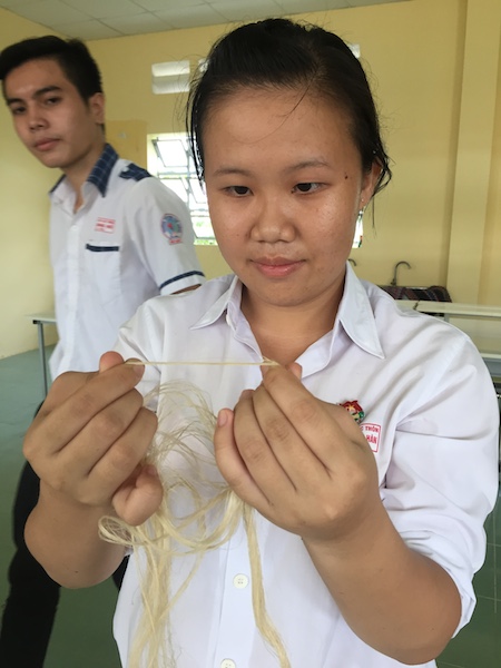 Sản xuất vải, bao bì, thắt lưng… từ lá khóm