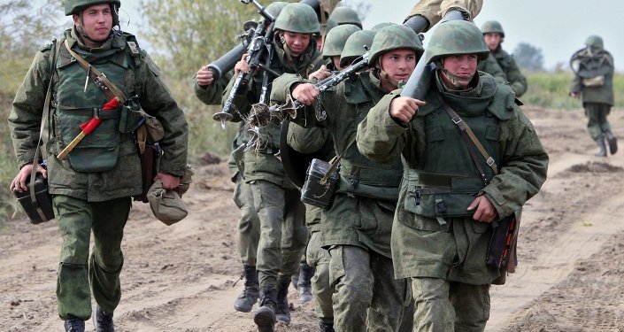 Russian military during drills of the Baltic Fleet in Kaliningrad Region