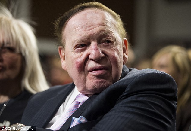 Adelson, pictured earlier this year, is being sued by a former head of his Macao casinos, Steven Jacobs