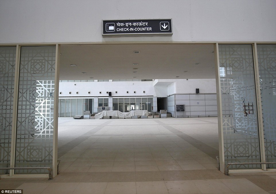 Built nearly three years ago at a cost of £10.8million ($17million), the terminal in India’s north-western Rajasthan state, remains closed