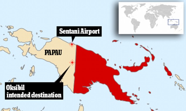 Khu vực máy bay mất tích. Nguồn: Daily Mail