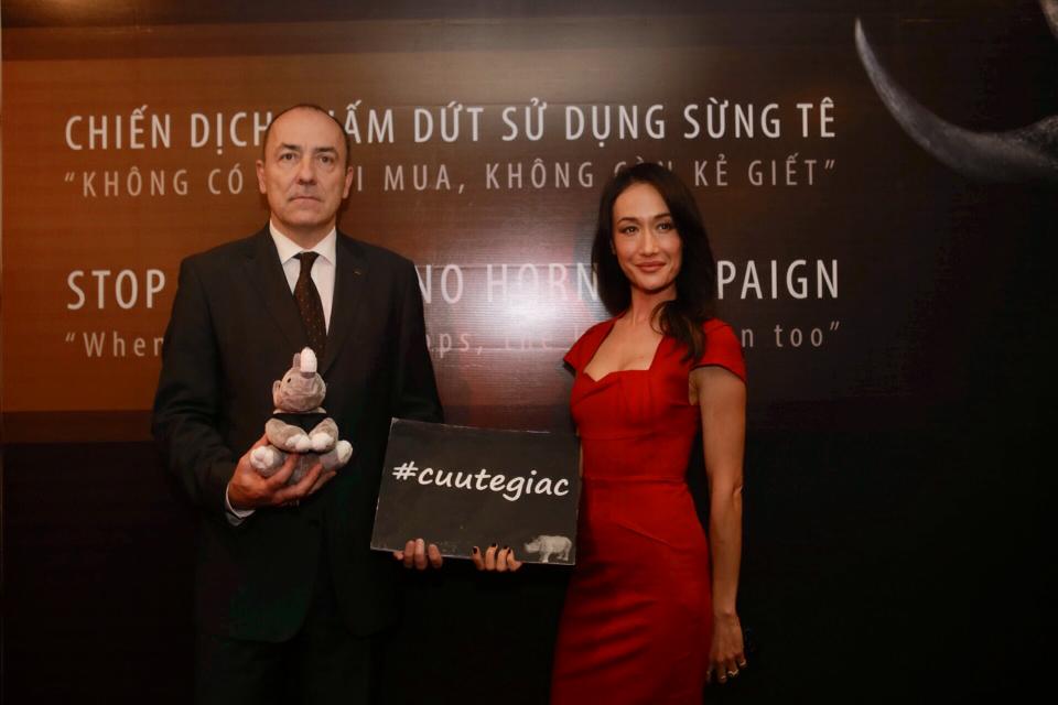 Maggie Q là đại sứ quốc tế của chiến dịch Chấm dứt sử dụng sừng tê giác do WildAid phát động