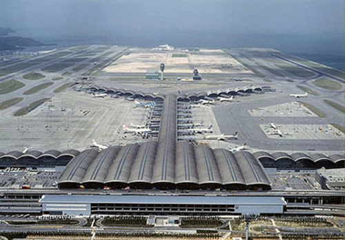 Hình ảnh của sân bay Chek Kap Lok (Hongkong) được ông Trần Đình Bá trích dẫn minh họa cho sân bay Long Thành