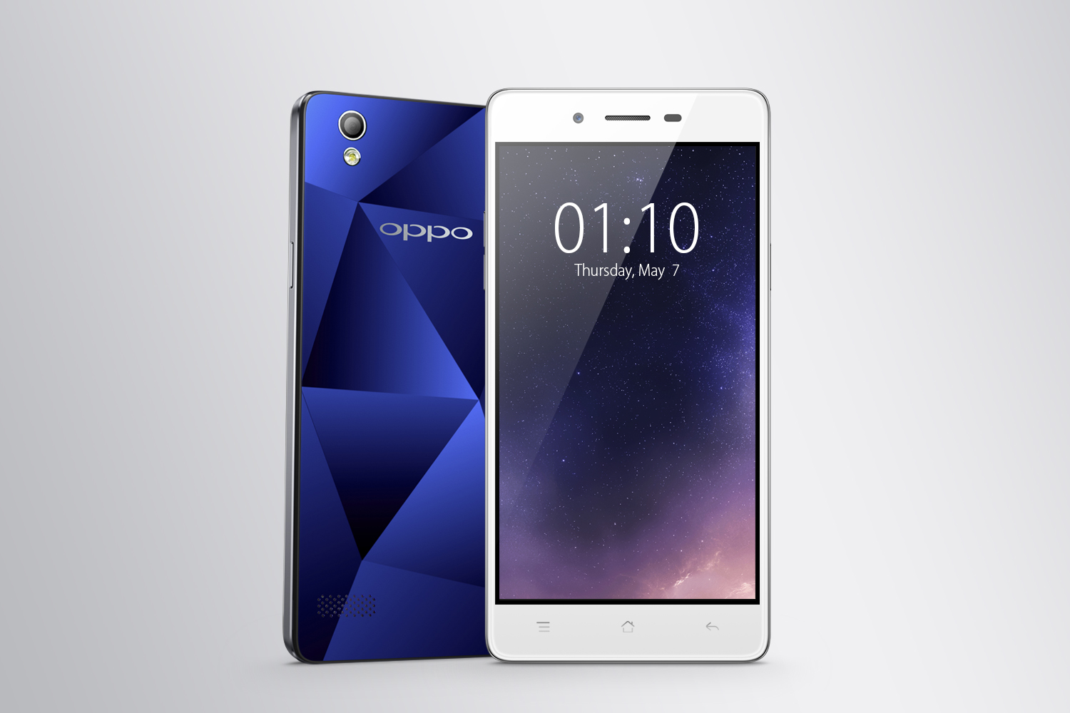 OPPO Mirror 5 có nắp lưng khá độc đáo với vân như bề mặt kim cương