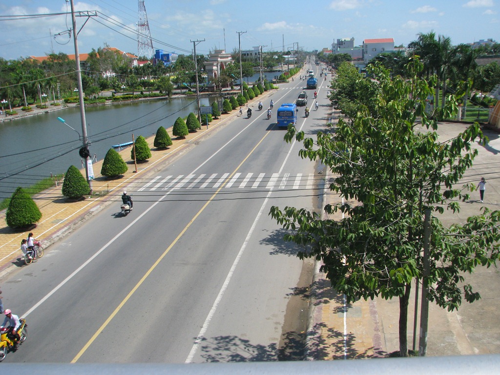 Một góc thị xã Giá Rai