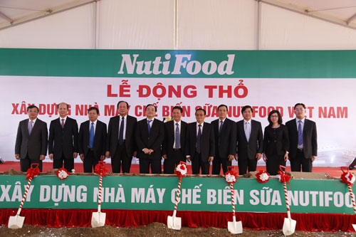 Lễ khởi c&ocirc;ng dự &aacute;n Nh&agrave; m&aacute;y sữa Nutifood Việt Nam