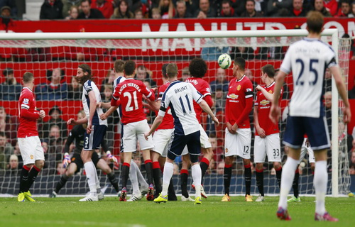Jonas Olsson (3) ghi b&agrave;n duy nhất của trận đấu cho West Brom