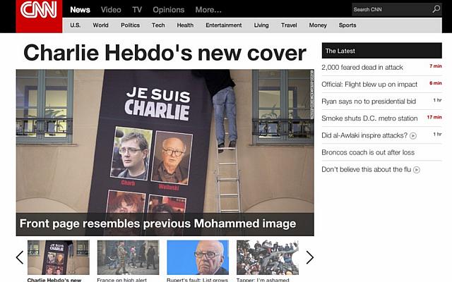 Đ&agrave;i CNN kh&ocirc;ng đăng tải b&igrave;a b&aacute;o mới của Charlie Hebdo