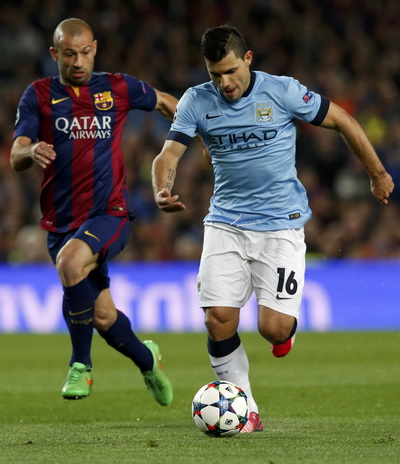 Aguero (16) thất bại trên chấm 11m khi đối đầu với Ter Stegen