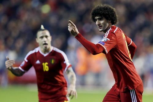 Marouane Fellaini tỏa sáng trong thành phần tuyển Bỉ
