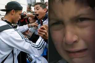Ronaldo lại khiến fan nhí bật khóc
