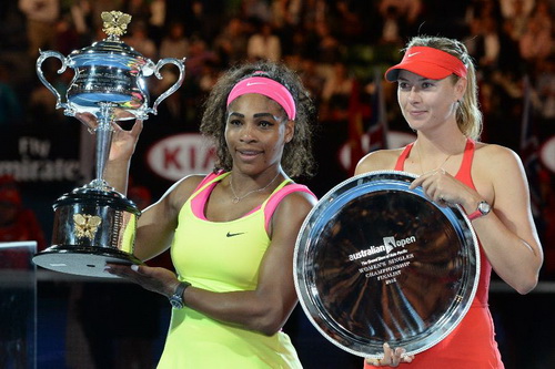 Serena vô địch về tổng tiền thưởng nhưng kiếm tiền ngoài sân đấu vẫn thua xa Sharapova