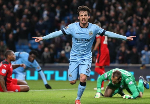 Tiền vệ David Silva tỏa sáng với bàn mở tỉ số