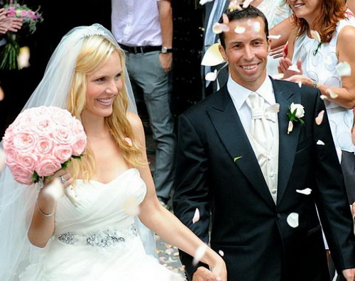 Stepanek và Vaidisova tại lễ cưới