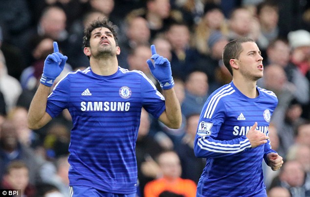 Tiền đạo Costa v&agrave; Hazard của Chelsea