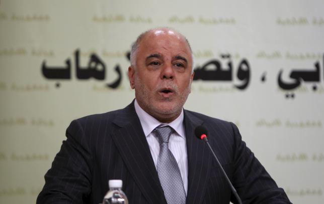 Thủ tướng Iraq Haidar al-Abadi tìm kiếm sự hỗ trợ vũ khí từ Mỹ. Ảnh: Reuters