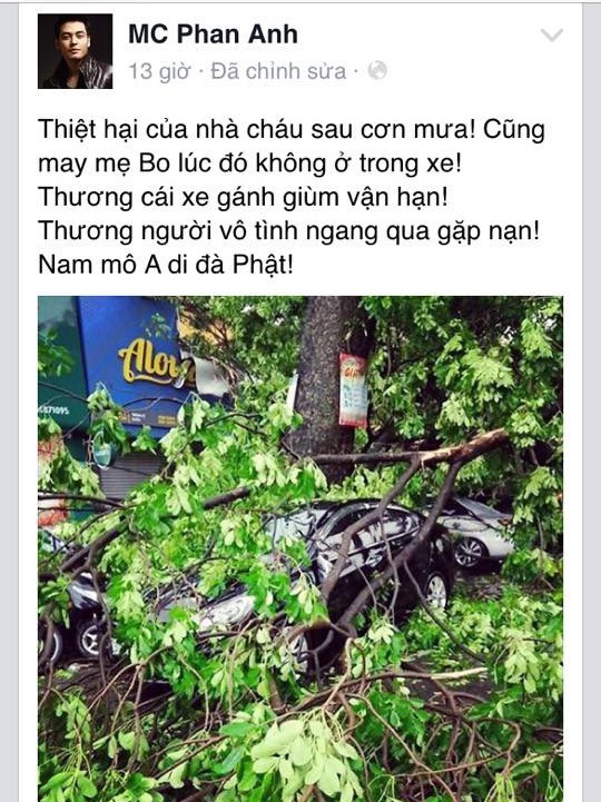Phan Anh chia sẻ th&ocirc;ng tin 