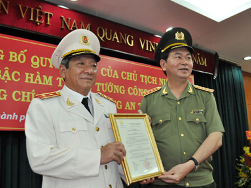 Giám đốc Công an TP HCM được thăng hàm Trung tướng