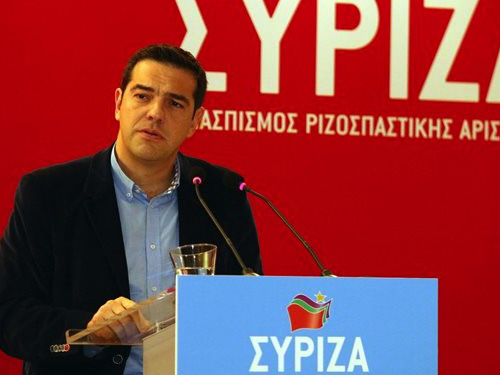 Đảng Syriza của ông Alexis Tsipras nhiều khả năng giành chiến thắng trong cuộc tổng tuyển cử ngày 25-1Ảnh: GREEK REPORTER
