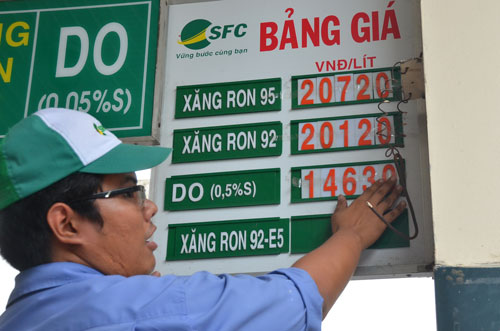 Giá xăng chỉ giảm 260 đồng/lít