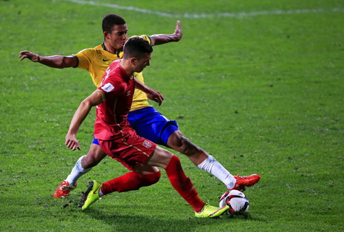 U20 Brazil (&aacute;o v&agrave;ng) gặp đối thủ xứng tầm l&agrave; Serbia