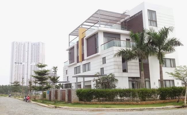 Một số căn hộ đã được khách hàng xây dựng tại dự án