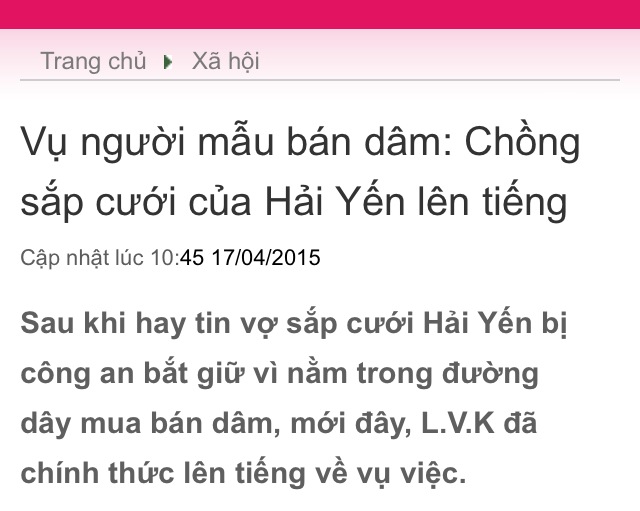 Vụ vi&ecirc;̣c khi&ecirc;́n người y&ecirc;u c&ocirc; Hải Y&ecirc;́n phải l&ecirc;n facebook cho rằng th&ocirc;ng tin tr&ecirc;n m&ocirc;̣t trang tin dành cho tu&ocirc;̉i teen là bịa đặt