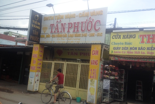 Tiệm vàng Tấn Phước nơi xảy ra vụ cướp