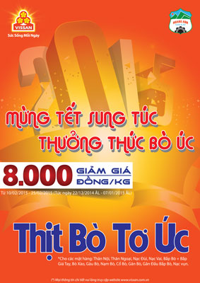 Vissan ra mắt thịt bò tơ Úc và chương trình ưu đãi đặc biệt trong dịp Tết