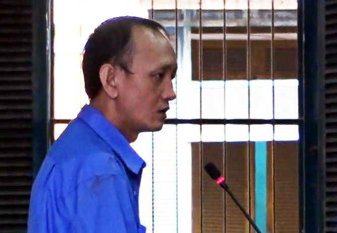 
Bị c&aacute;o Phước tại phi&ecirc;n t&ograve;a.
