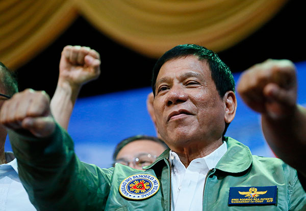 Tổng thống Philippines Rodrigo Duterte. Ảnh: AP