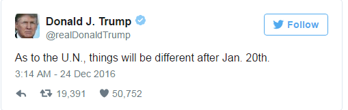 Tổng thống đắc cử Donald Trump khẳng định với LHQ rằng mọi thứ sẽ thay đổi sau ngày ông nhậm chức. Ảnh: Telegraph