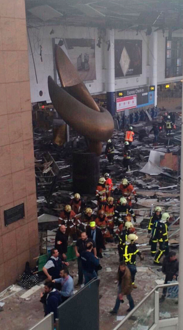 Damage at Zaventem airport in Brussels