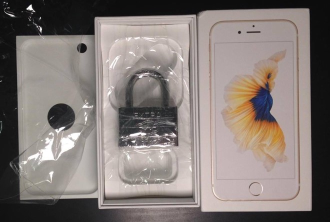 Mua iPhone 6s trực tuyến, nhận được ổ khóa