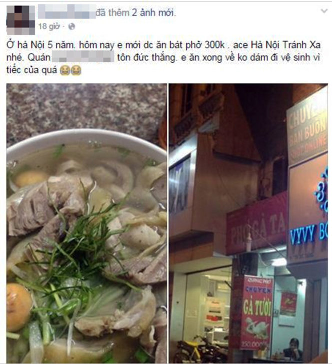 Hà Nội “nhắc nhở” chủ quán bán 300.000 đồng/bát phở