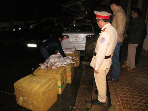 Thu giữ gần 400 kg thịt chó chưa qua kiểm dịch