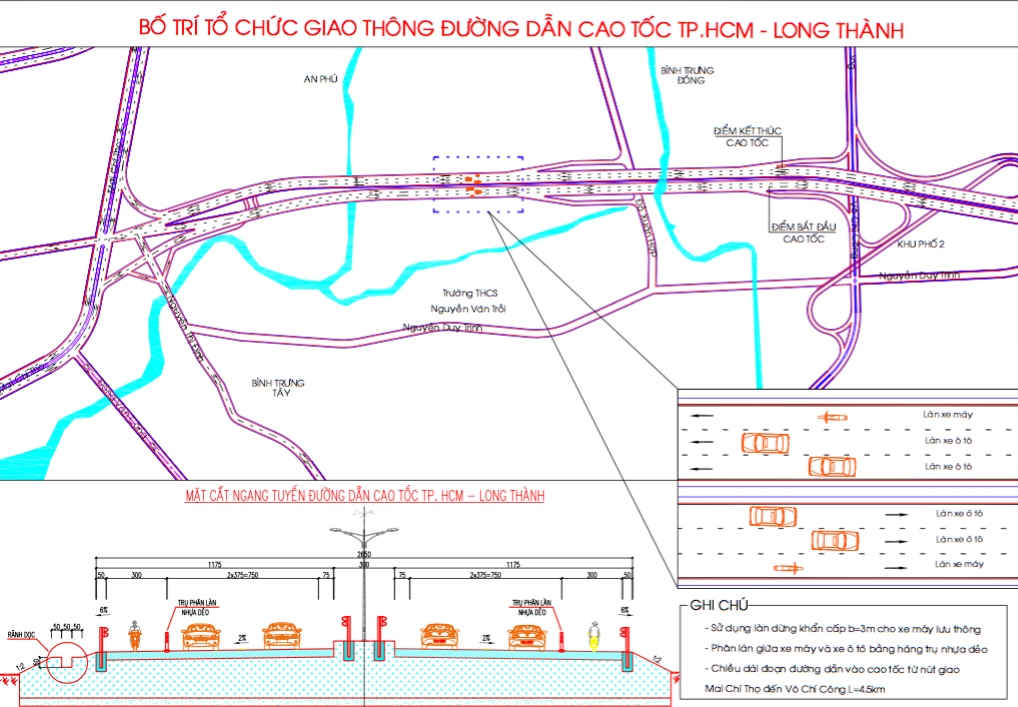 Đề xuất cho xe máy vào đường dẫn cao tốc TP HCM-Long Thành