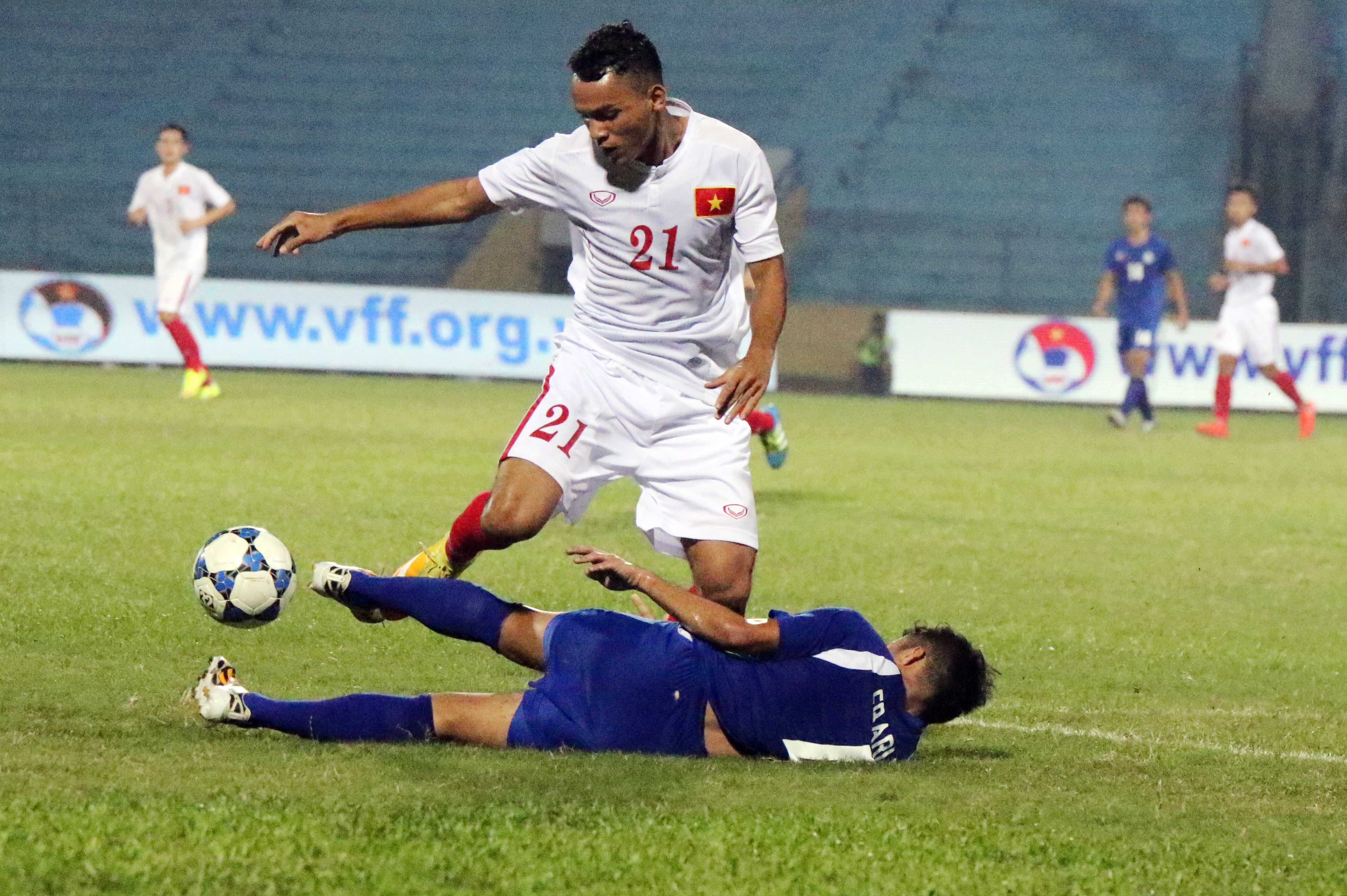 Phan Thanh Hậu (21) chưa có được phong độ ổn định, theo HLV Hoàng Anh TuấnẢnh: Hải Anh