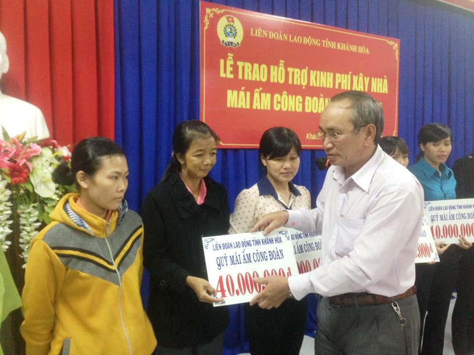 400 triệu đồng xây mái ấm công đoàn Khánh Hòa