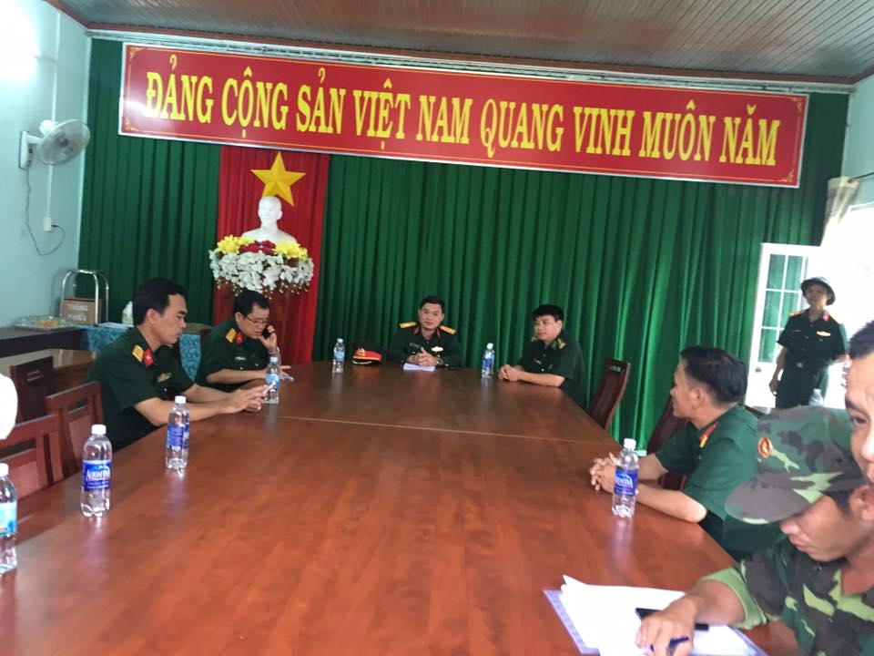 Bộ Chỉ huy quân sự tỉnh họp bàn tiếp cận hiện trường