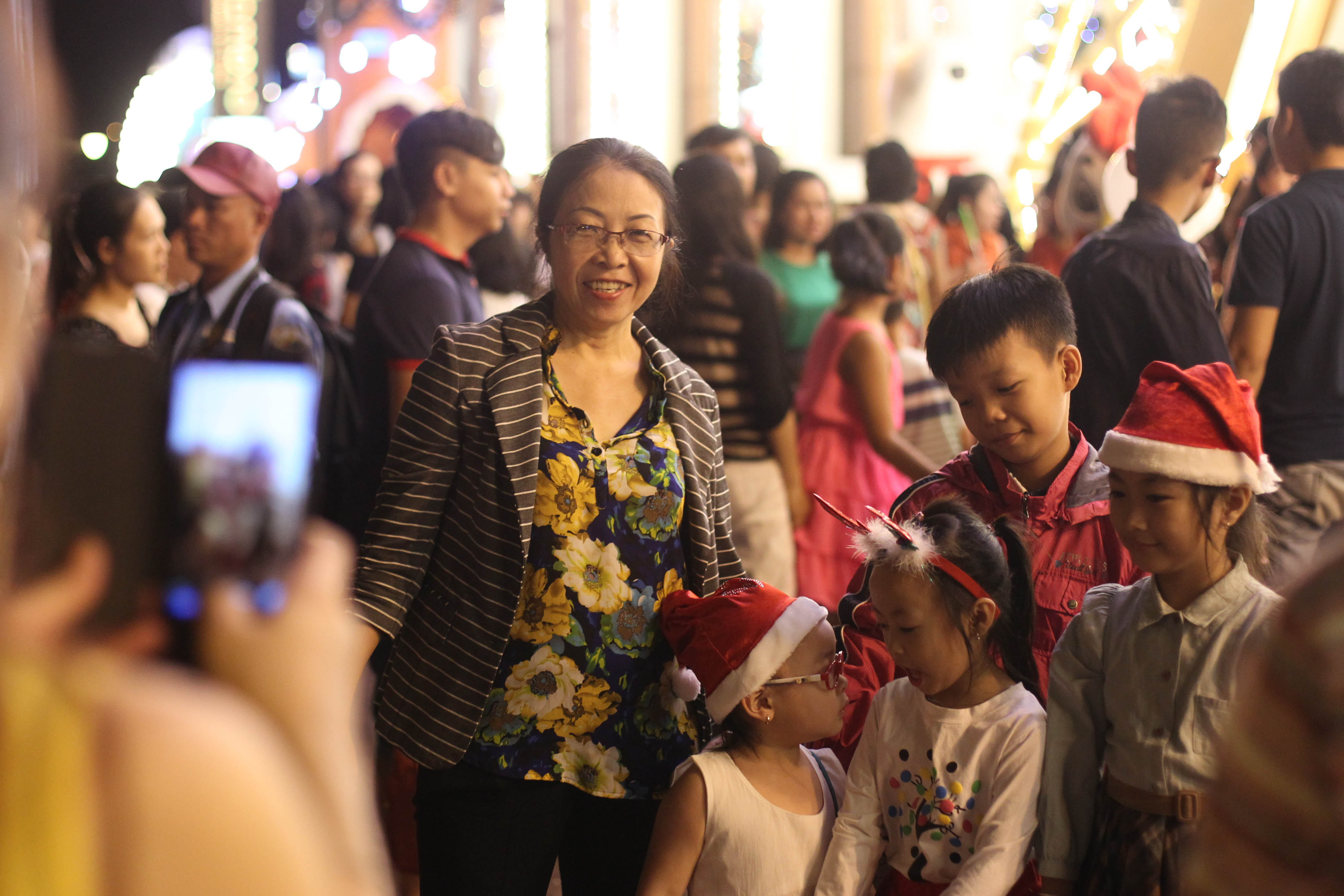 Nhiều gia đình chọn nơi đây là nơi vui chơi Noel cuối tuần