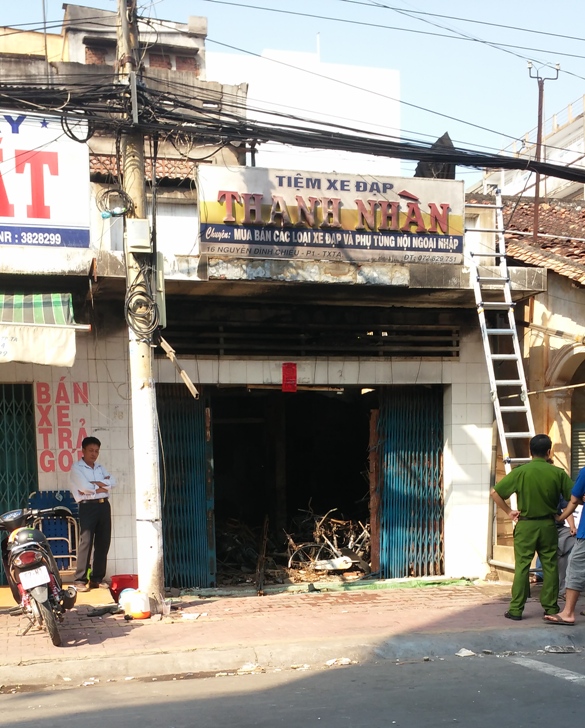 Cháy cửa hàng xe đạp, thiệt hại nửa tỉ đồng