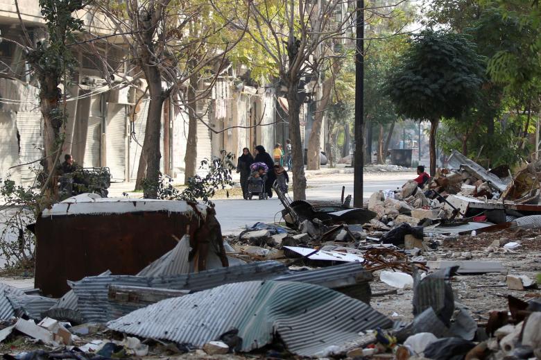 Phía Đông TP Aleppo do quân nổi dậy kiểm soát. Ảnh: REUTERS