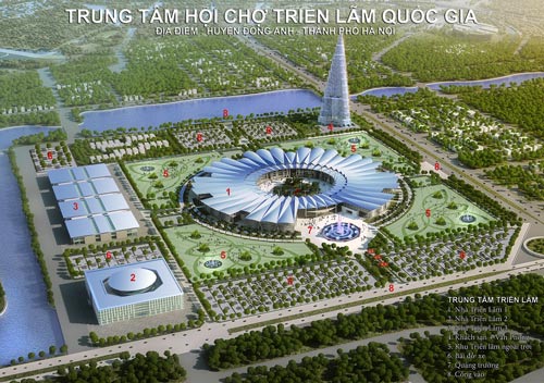 Thiết kế Trung t&acirc;m Hội chợ Triển l&atilde;m quốc gia mới tại huyện Đ&ocirc;ng Anh, H&agrave; Nội