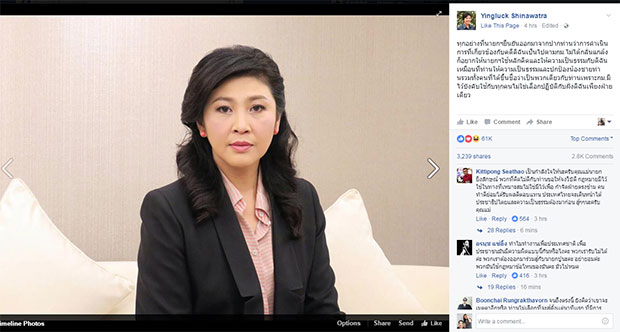 Bà Yingluck “châm ngòi” cuộc chiến mới