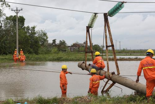 Lưới điện 500 KV và 220 KV đã vận hành bình thường sau bão số 1