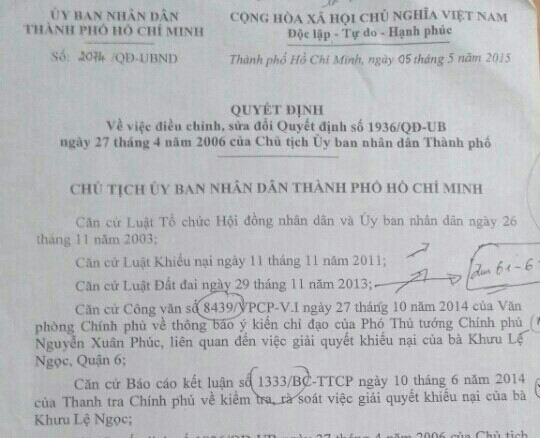 Ban hành văn bản trái luật, UBND TP HCM thua kiện