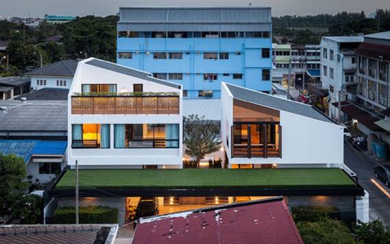 Toàn cảnh ngôi nhà được nhìn từ trên cao